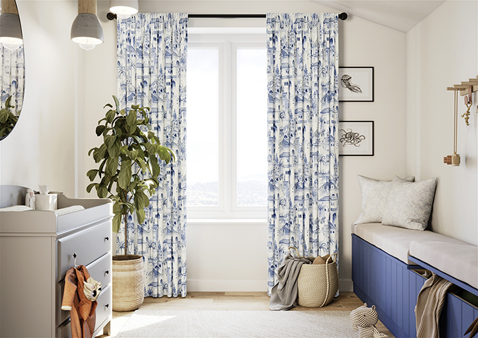 Voyage, Atlantic Blue - Made to Measure Curtain - Image 3